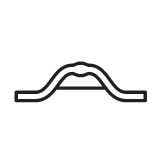 Signature Handle Icon: Simple line drawing of a handle