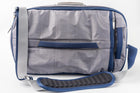 Rear view of the Offsite Work-to-Water Bag in Haze Gray, featuring Dyneema fabric, rear luggage pass-through, and adjustable padded shoulder strap